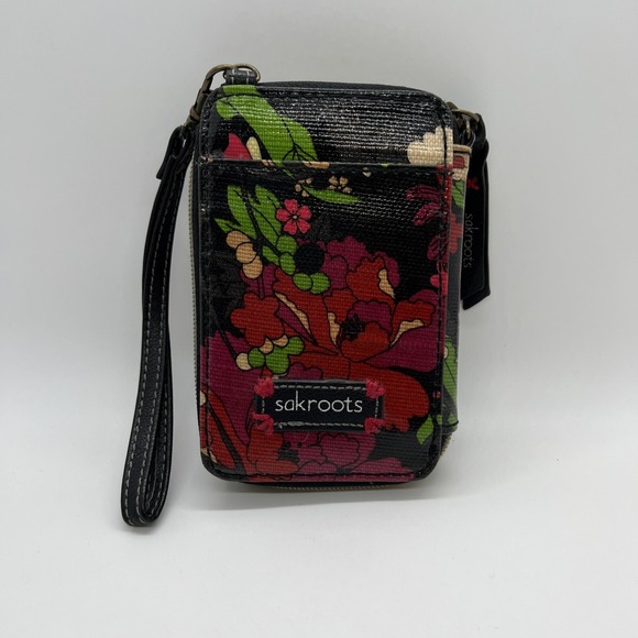 Sakroots Handbags - Sakroots Boho Chic Multicolor Floral Print Smartphone Wallet Wristlet Purse